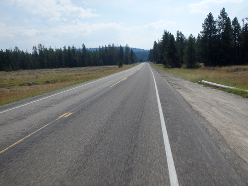 GDMBR: We're pedaling south US 99/191/287 toward Moran Junction.